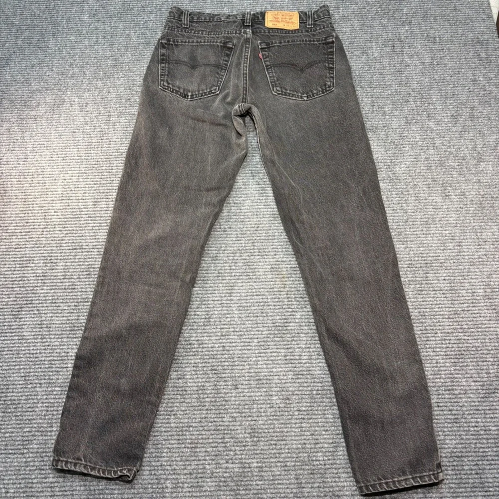 Vintage Levis 512 Jeans Mens 32x32 Faded Black Slim Tapered Made in USA Denim
